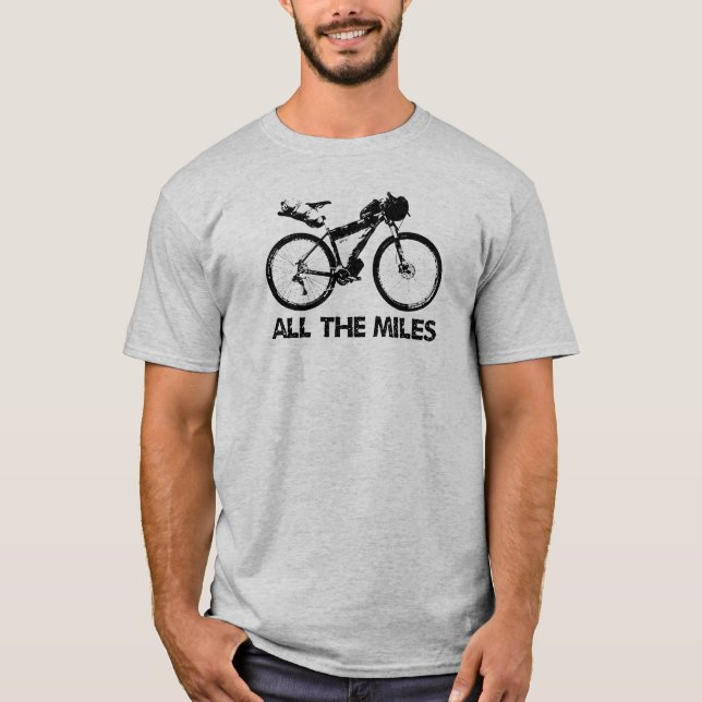 Camiseta Recorriendo En Bicicleta Todas Las Millas (Anverso)