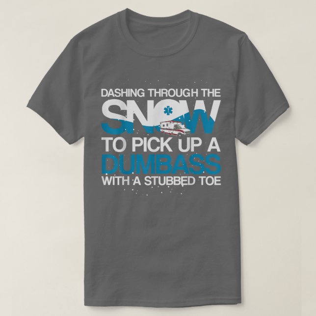 Camiseta Recorriendo La Nieve, Paramédica, Médica (Diseño del anverso)