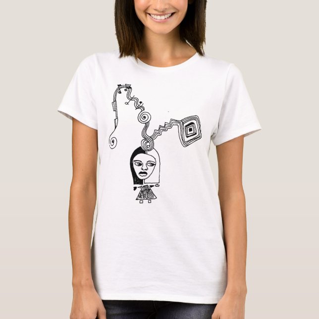 Camiseta recortada con garabato musical Mod (Anverso)
