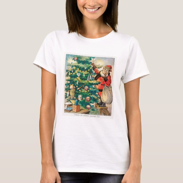 Camiseta Recortando el árbol de Navidad de los filipinos (Anverso)