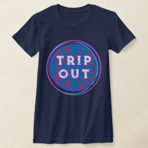 Camiseta Recortar Círculos Púrpura Dosis Azul Alucinato Ver