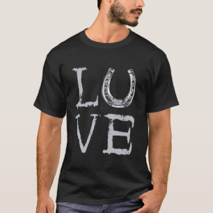 Camiseta Recorte de amor de herradura casco equino herradur