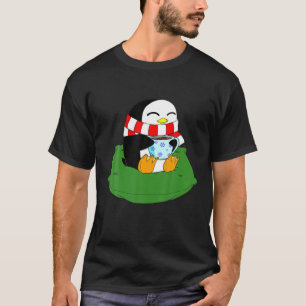 Camiseta Recorte de animales divertidos de pingüino de choc