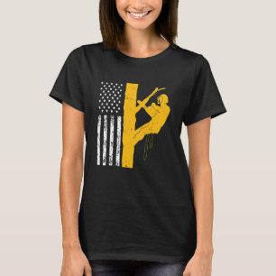 Camiseta Recorte de árbol de bandera de Estados Unidos