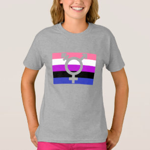 Camiseta Recorte de bandera genderfluid