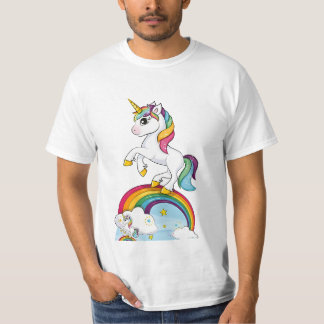 Camiseta Recorte de cartón de duración de Rainbow Unicorn
