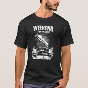Camiseta Recorte De Previsión De Fin De Semana Con Una Posi