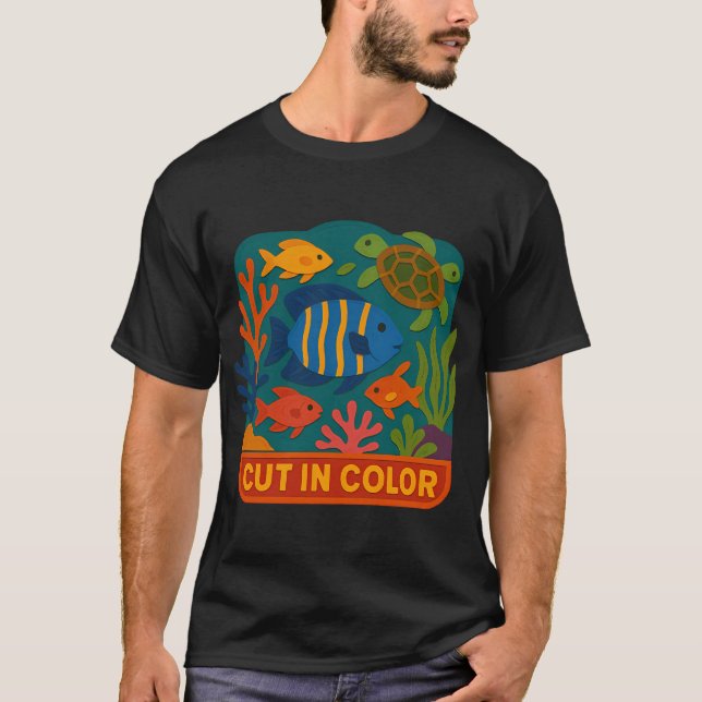 Camiseta Recorte En Color Reef Square (Anverso)