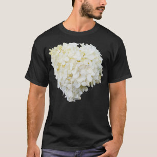 Camiseta Recorte fotográfico floral de Hydrangea blanca