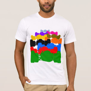 Camiseta Recortes psicodélicos múltiples del coche de