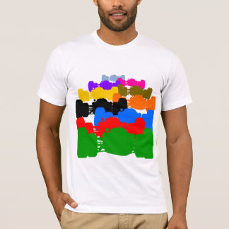 Camiseta Recortes psicodélicos múltiples del coche de