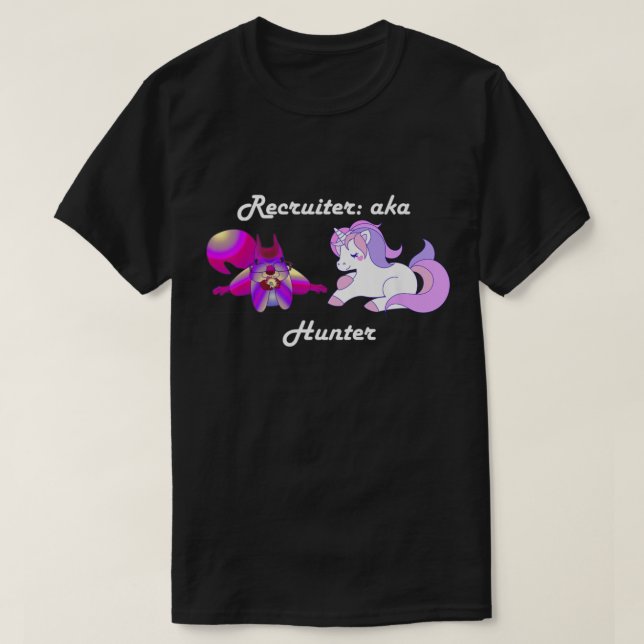 Camiseta Recruiter Purple Squirrel Unicorn Hunter Premium (Diseño del anverso)