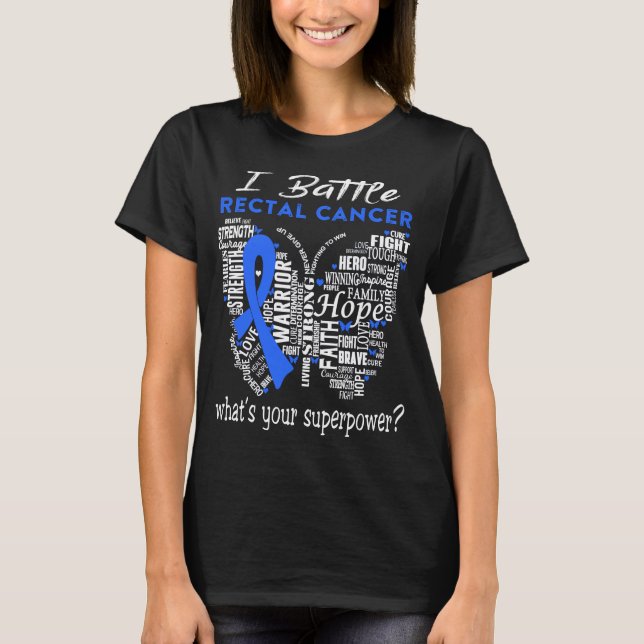 Camiseta Rectal Cancer Awareness Month Ribbon Gifts (Anverso)
