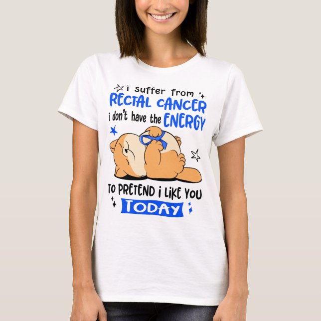 Camiseta Rectal Cancer Awareness Ribbon Support Gifts (Anverso)
