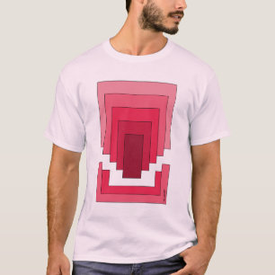 Camiseta Rectángulo abstracto en rojo