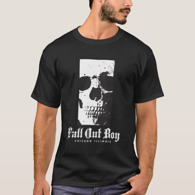 Camiseta Rectángulo de caída fuera del cráneo (Anverso)