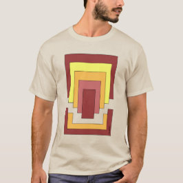 Camiseta Rectángulo Resumen multicolor (estilo 70)