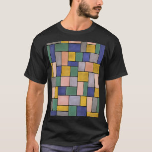 Camiseta Rectángulos Y Cuadrados Contorno Negro Contemporán