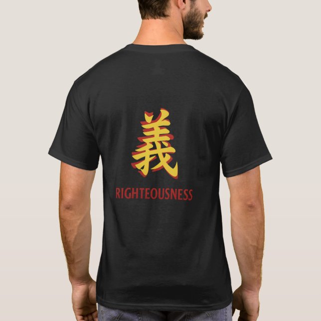 Camiseta Rectitud (rectitud)-Ruta recta (義, Gi) (Reverso)