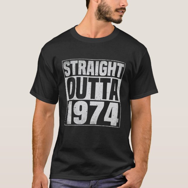 Camiseta Recto de 1974 50 años 50 cumpleaños (Anverso)