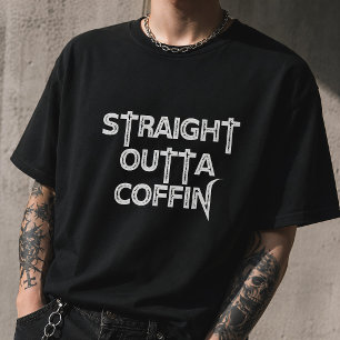 Camiseta Recto desde el ataúd Divertido gótico Halloween