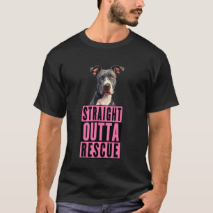 Camiseta Recto desde la perrera de rescate Pit Bulls Hombre