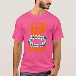 Camiseta Recto Espeluznante y Dientes Espantosos  