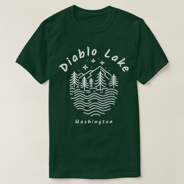 Camiseta Recuento de Diablo Lake Washington  (Diseño del anverso)