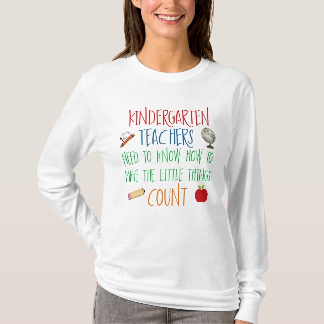 Camiseta Recuento de profesores de guardería (Anverso)