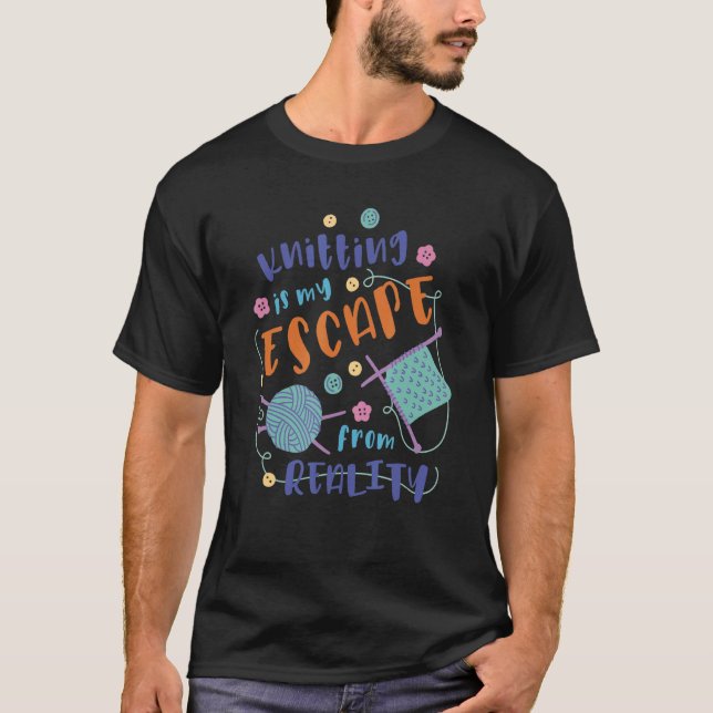 Camiseta Recuento de yarn y aguja y más (Anverso)