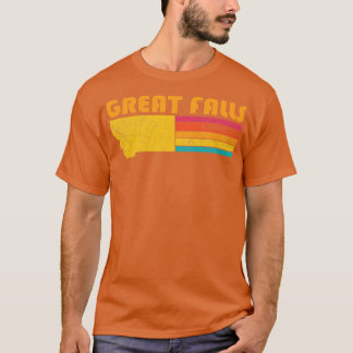 Camiseta Recuento perturbado de Great Falls Montana Vintage