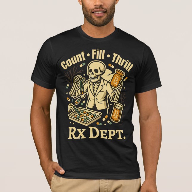 Camiseta Recuento ・ Relleno ・ Thrill Rx Dept Halloween (Anverso)
