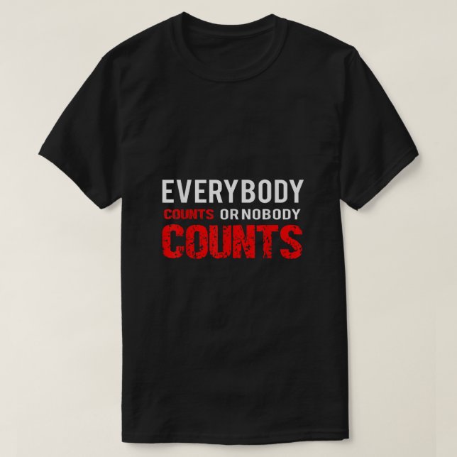 Camiseta Recuentos de todos los cuerpos o recuentos de nobo (Diseño del anverso)