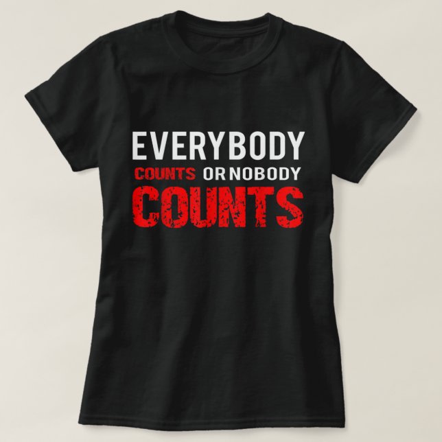 Camiseta Recuentos de todos los cuerpos o recuentos de nobo (Diseño del anverso)