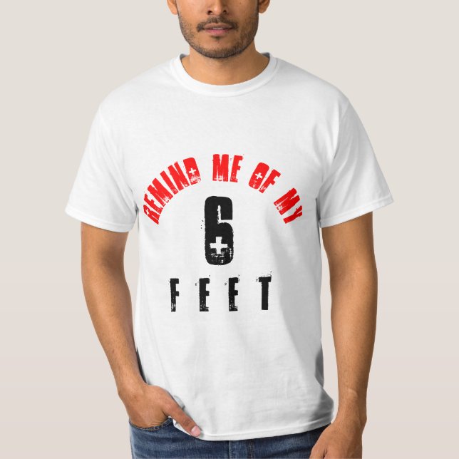 CAMISETA RECUERDA MIS 6 PIES (Anverso)