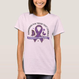 Camiseta Recuerda Por Aquellos Que No Pueden Cinta de Alzhe