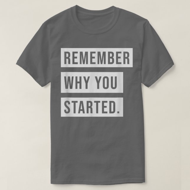 CAMISETA RECUERDA POR QUÉ EMPEZÓ (Diseño del anverso)