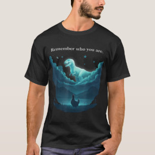Camiseta Recuerda Quién Eres Dinosaurio Pollo Para Hombres