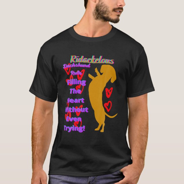 CAMISETA RECUERDA REGLA DE DACHSHUND DE DIVERSIÓN DE DIVERS (Anverso)