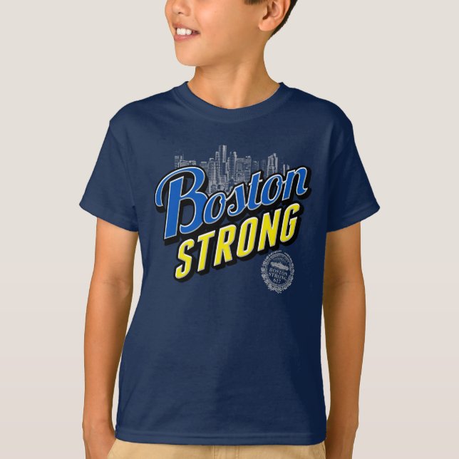 Camiseta Recuerdan con fuerza en la ciudad de Boston (Anverso)