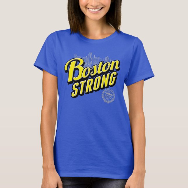 Camiseta Recuerdan con fuerza en la ciudad de Boston (Anverso)
