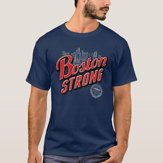 Camiseta Recuerdan con fuerza en la ciudad de Boston (Anverso)