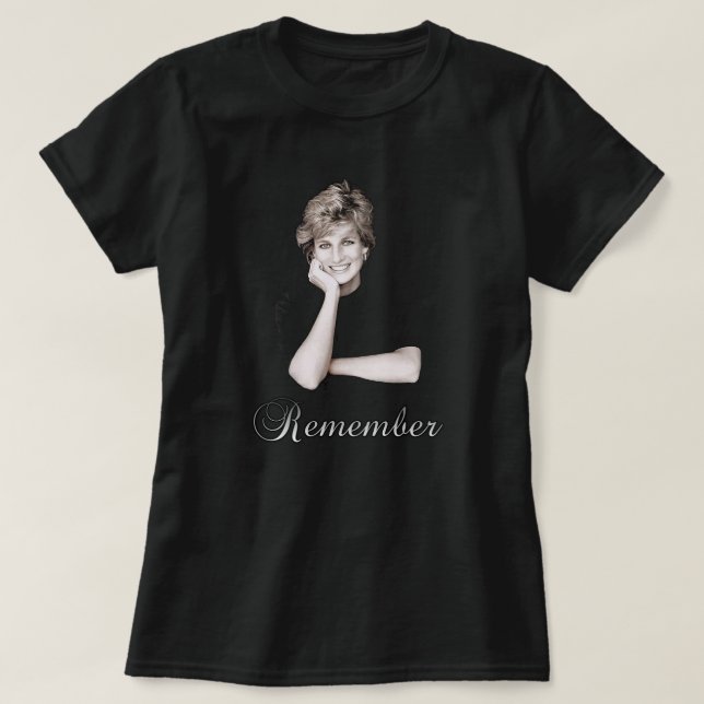 Camiseta Recuerde a la princesa Diana (Diseño del anverso)