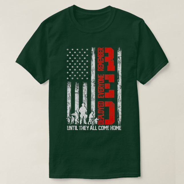 Camiseta Recuerde a todos los veteranos desempleados Vierne (Diseño del anverso)