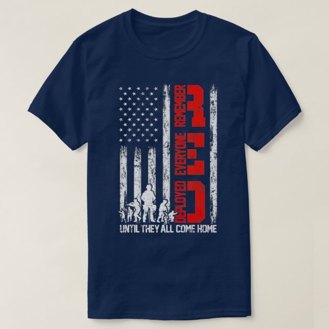 Camiseta Recuerde a todos los veteranos desempleados Vierne (Diseño del anverso)