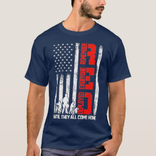 Camiseta Recuerde a todos los veteranos desplegados en RED 