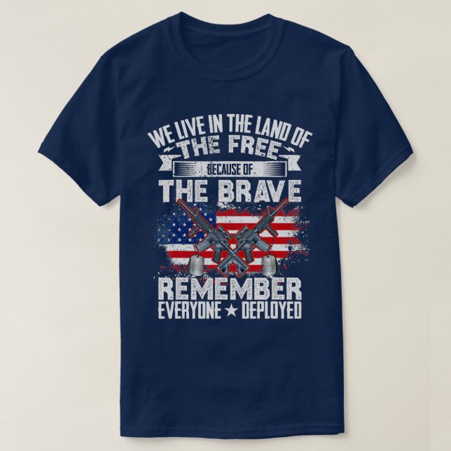 Camiseta Recuerde a todos los veteranos desplegados Viernes (Diseño del anverso)