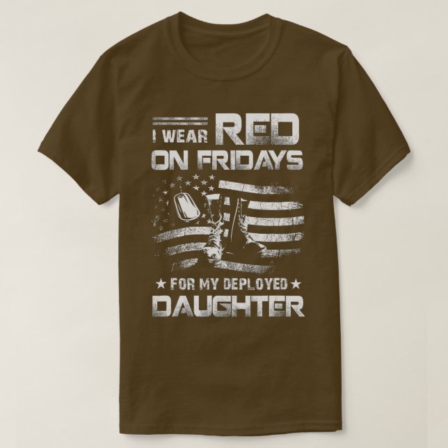 Camiseta Recuerde a todos los veteranos desplegados Viernes (Diseño del anverso)