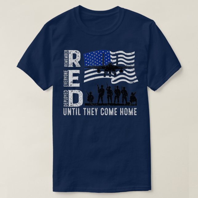 Camiseta Recuerde a todos los veteranos desplegados Viernes (Diseño del anverso)