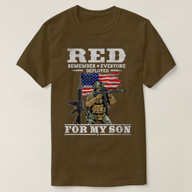 Camiseta Recuerde a todos los veteranos desplegados Viernes (Diseño del anverso)